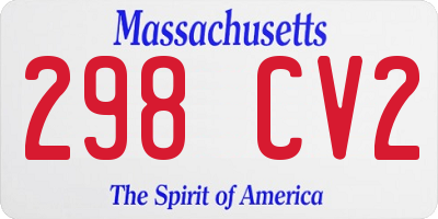 MA license plate 298CV2