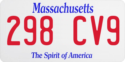 MA license plate 298CV9