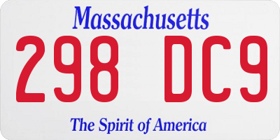 MA license plate 298DC9