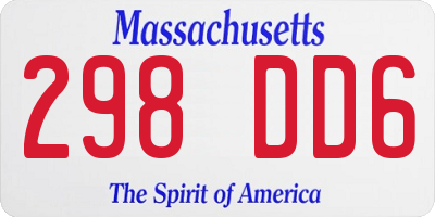 MA license plate 298DD6