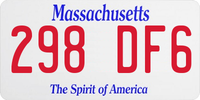MA license plate 298DF6