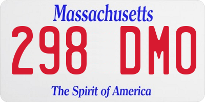 MA license plate 298DM0