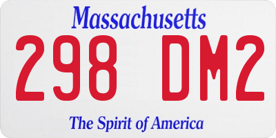 MA license plate 298DM2