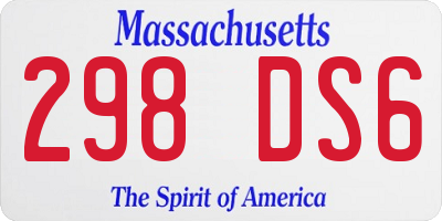 MA license plate 298DS6