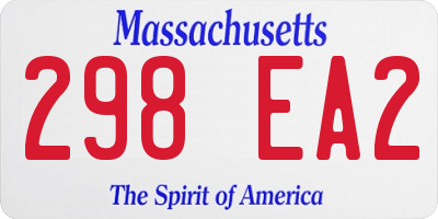 MA license plate 298EA2