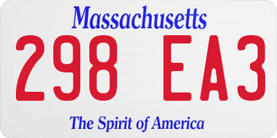 MA license plate 298EA3