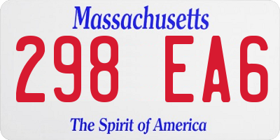 MA license plate 298EA6
