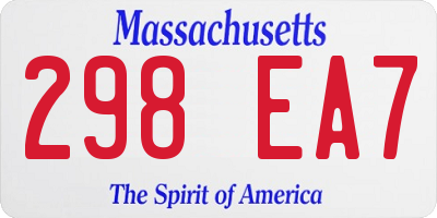MA license plate 298EA7