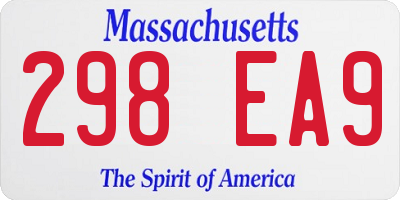 MA license plate 298EA9