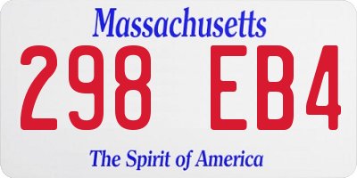 MA license plate 298EB4