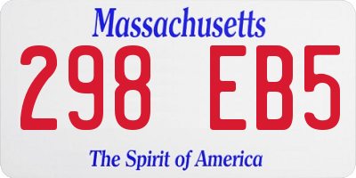 MA license plate 298EB5