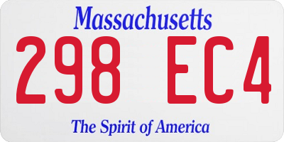 MA license plate 298EC4