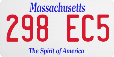MA license plate 298EC5