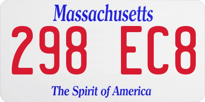 MA license plate 298EC8