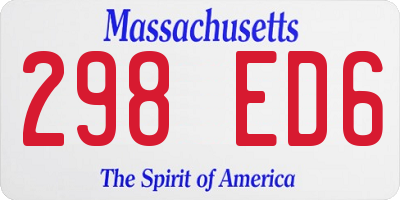MA license plate 298ED6