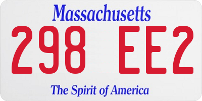 MA license plate 298EE2