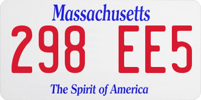MA license plate 298EE5