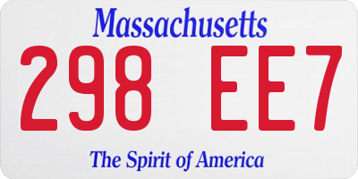 MA license plate 298EE7