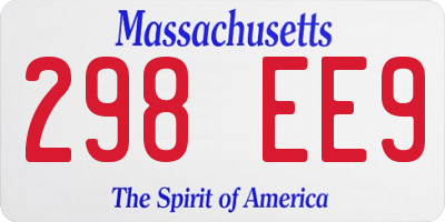 MA license plate 298EE9