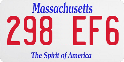MA license plate 298EF6