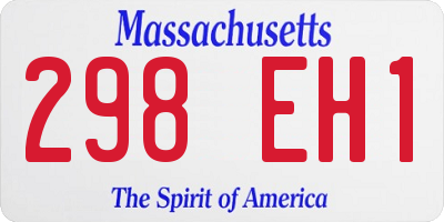 MA license plate 298EH1
