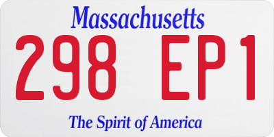 MA license plate 298EP1