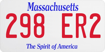 MA license plate 298ER2