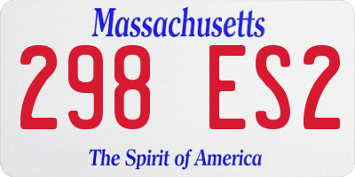 MA license plate 298ES2