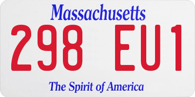 MA license plate 298EU1