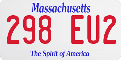 MA license plate 298EU2