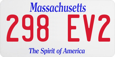 MA license plate 298EV2
