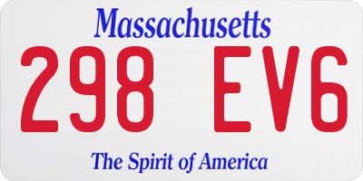 MA license plate 298EV6