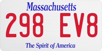 MA license plate 298EV8