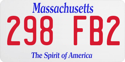 MA license plate 298FB2