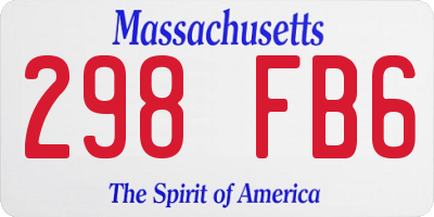 MA license plate 298FB6