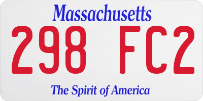 MA license plate 298FC2