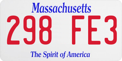 MA license plate 298FE3