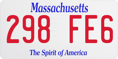 MA license plate 298FE6