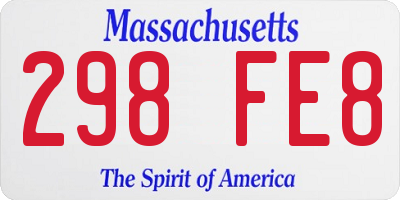 MA license plate 298FE8