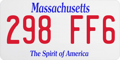 MA license plate 298FF6
