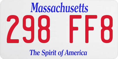 MA license plate 298FF8