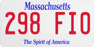 MA license plate 298FI0