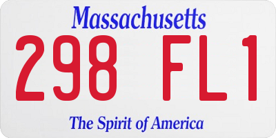 MA license plate 298FL1