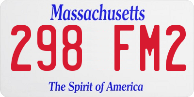 MA license plate 298FM2