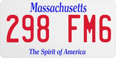 MA license plate 298FM6