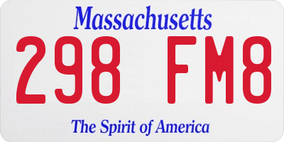 MA license plate 298FM8