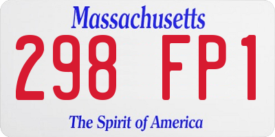 MA license plate 298FP1
