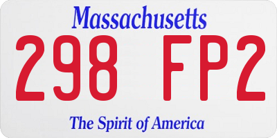 MA license plate 298FP2