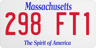 MA license plate 298FT1