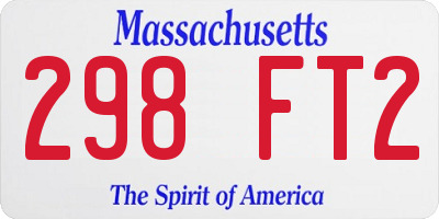 MA license plate 298FT2